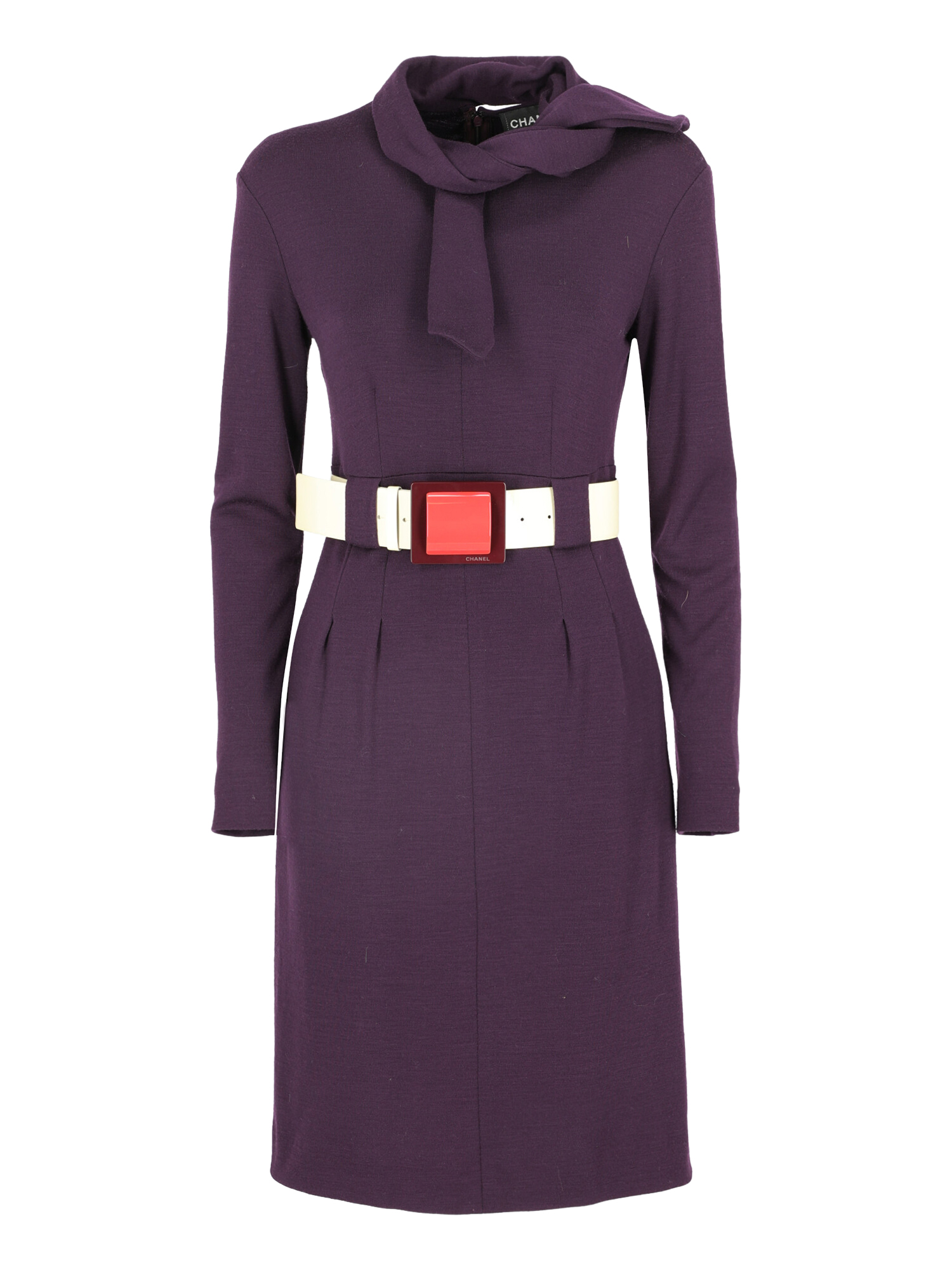 Chanel Femme Robes Purple Wool