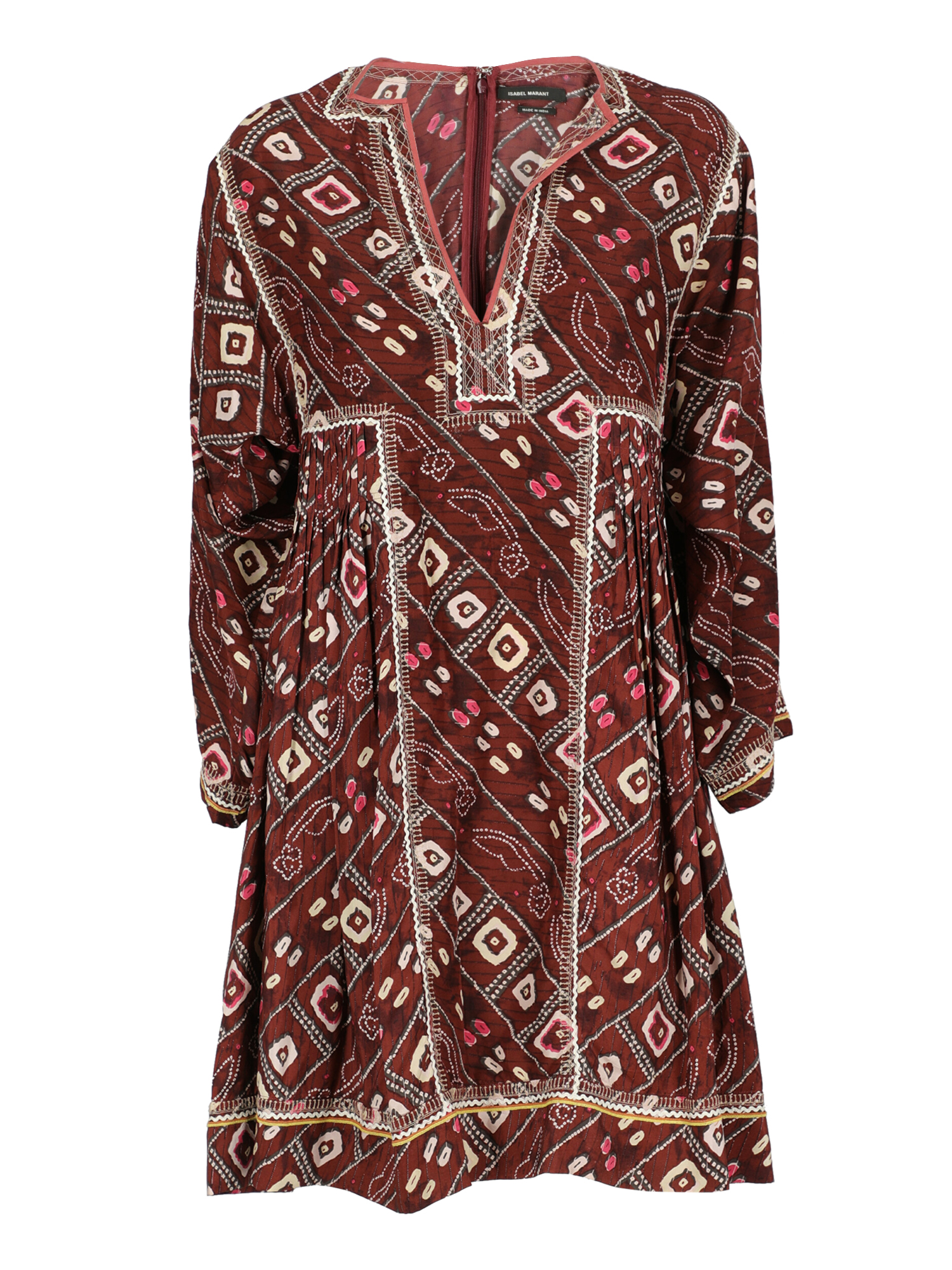Isabel Marant Femme Robes Brown, Burgundy, Ecru Fabric