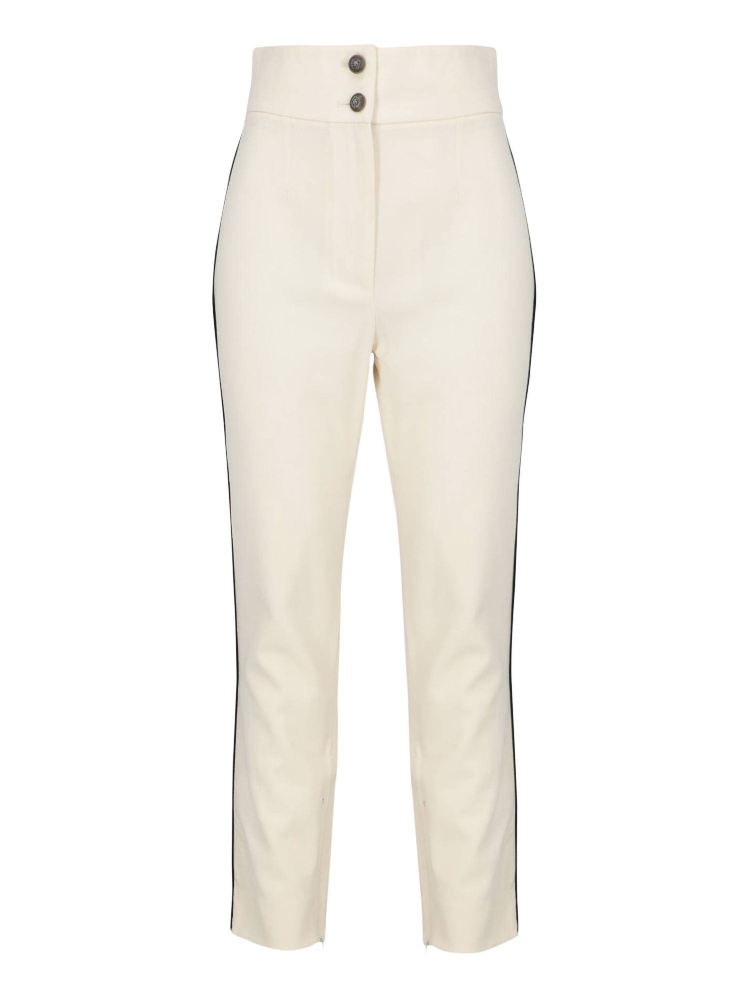 Pre-owned Dolce & Gabbana Women's Trousers -  - In White Wool