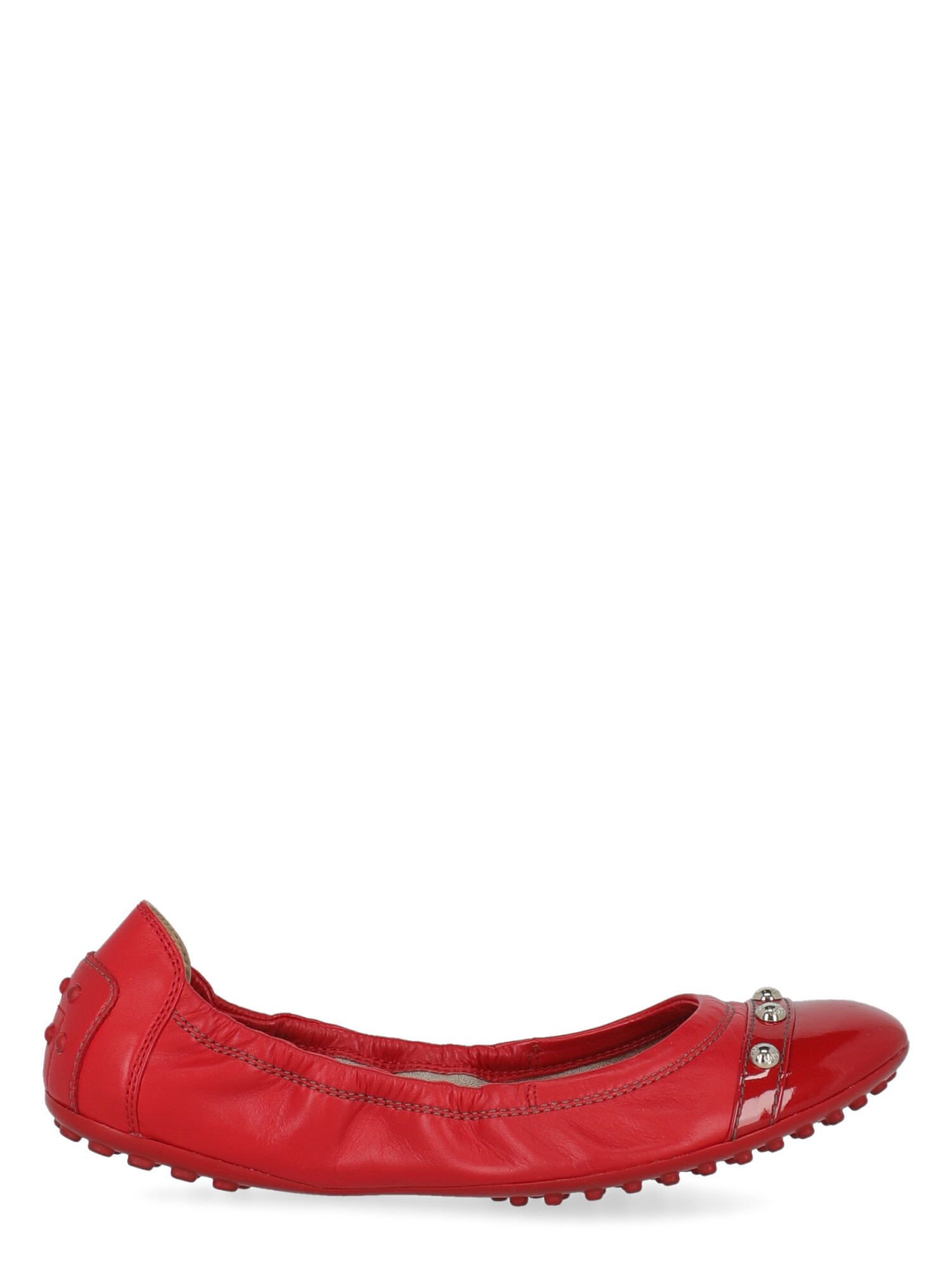 Tod'S Femme Ballerines Red Leather
