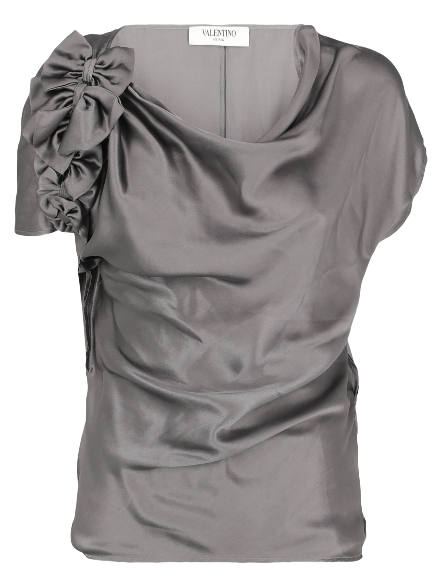T-shirts Et Tops Pour Femme - Valentino - En Silk Grey - Taille:  -