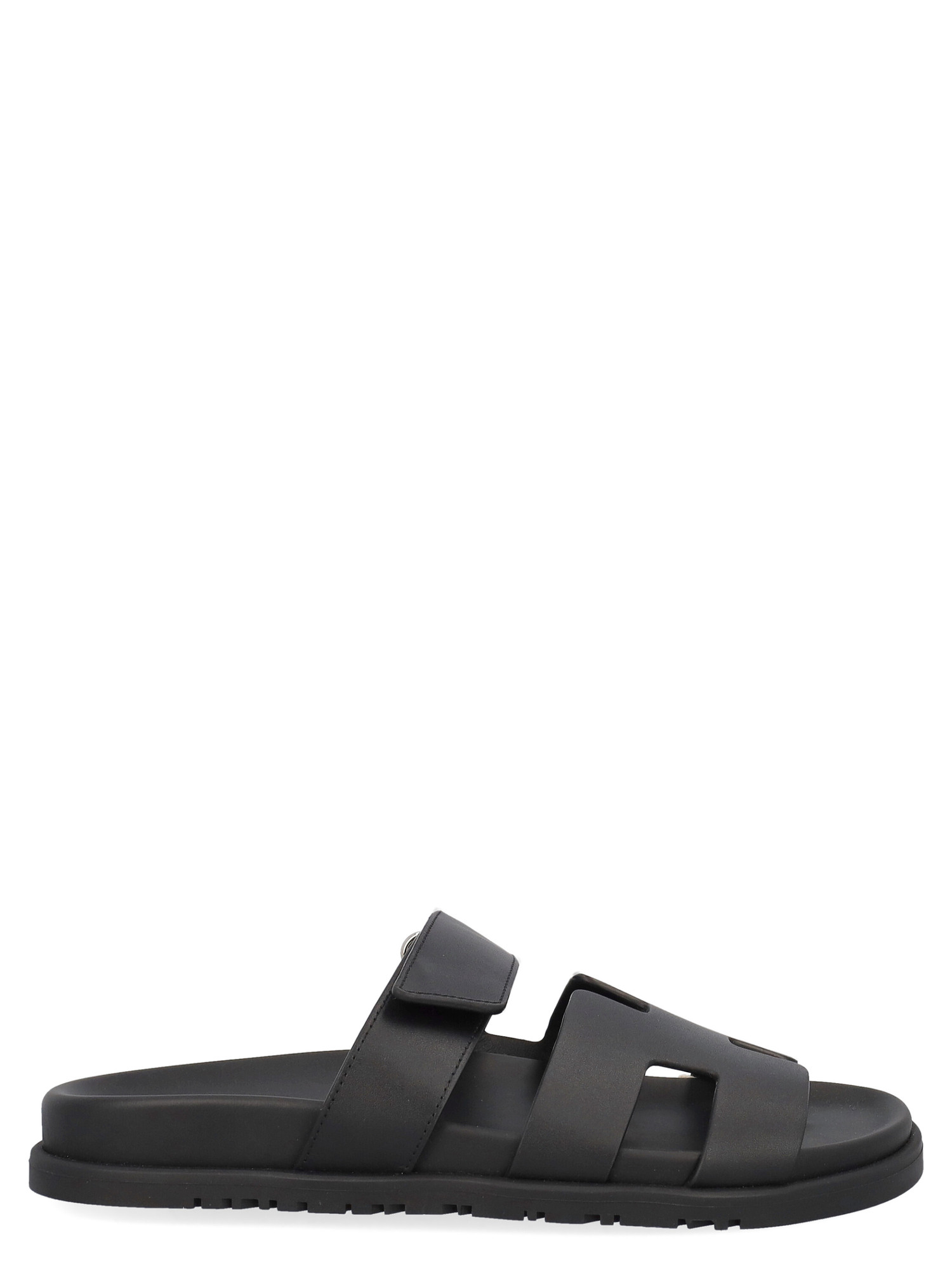 Slippers Pour Femme - Hermes - En Leather Black - Taille: IT 38.5 - EU 38.5