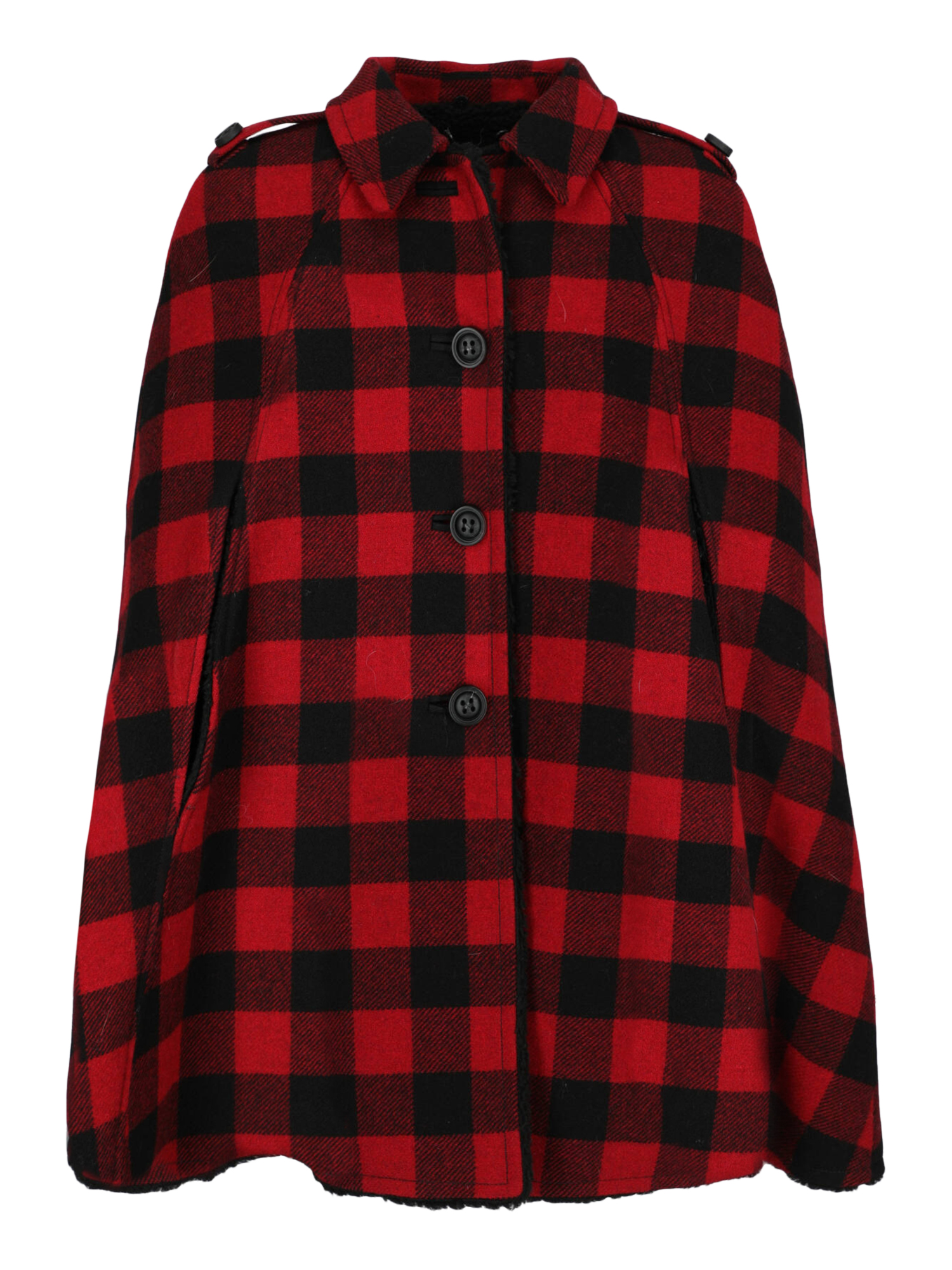 Women's Outwear - Red Valentino - In Black, Red Wool