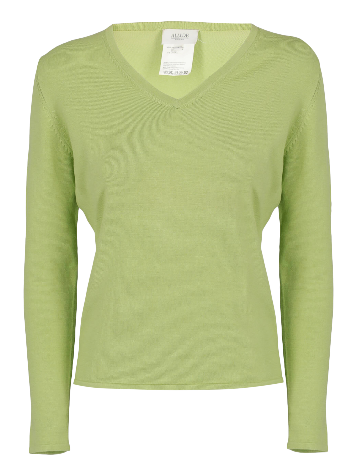 Pre-owned Allude Silk Pullover In Green
