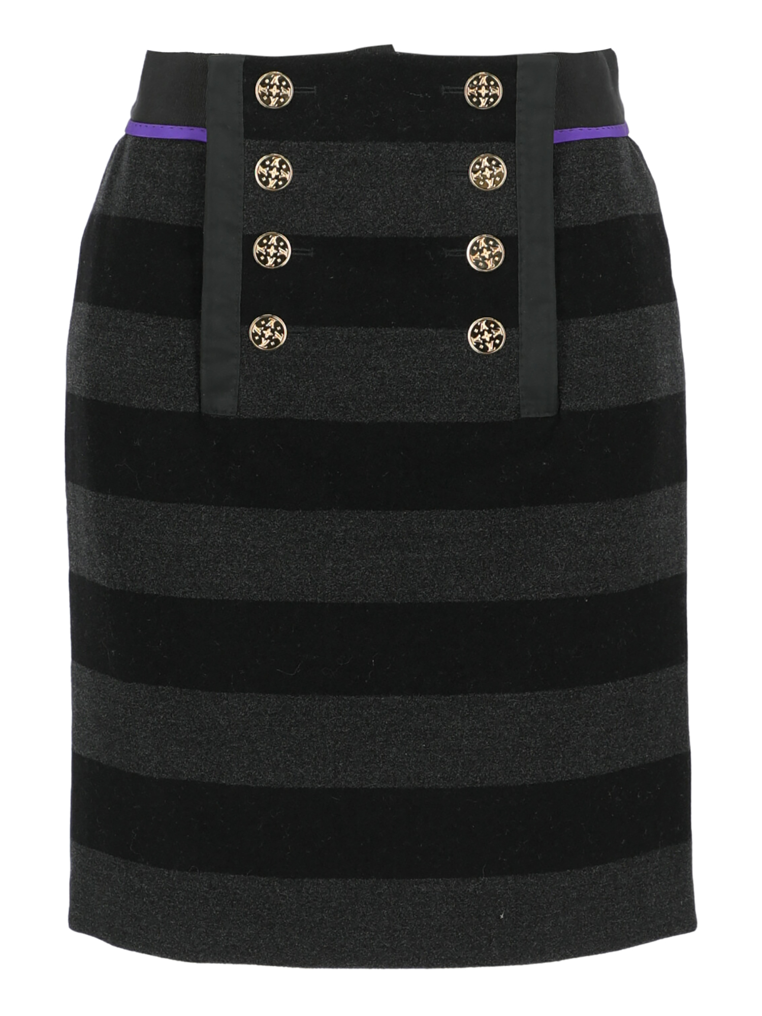 Louis Vuitton Femme Jupes Grey, Purple Wool