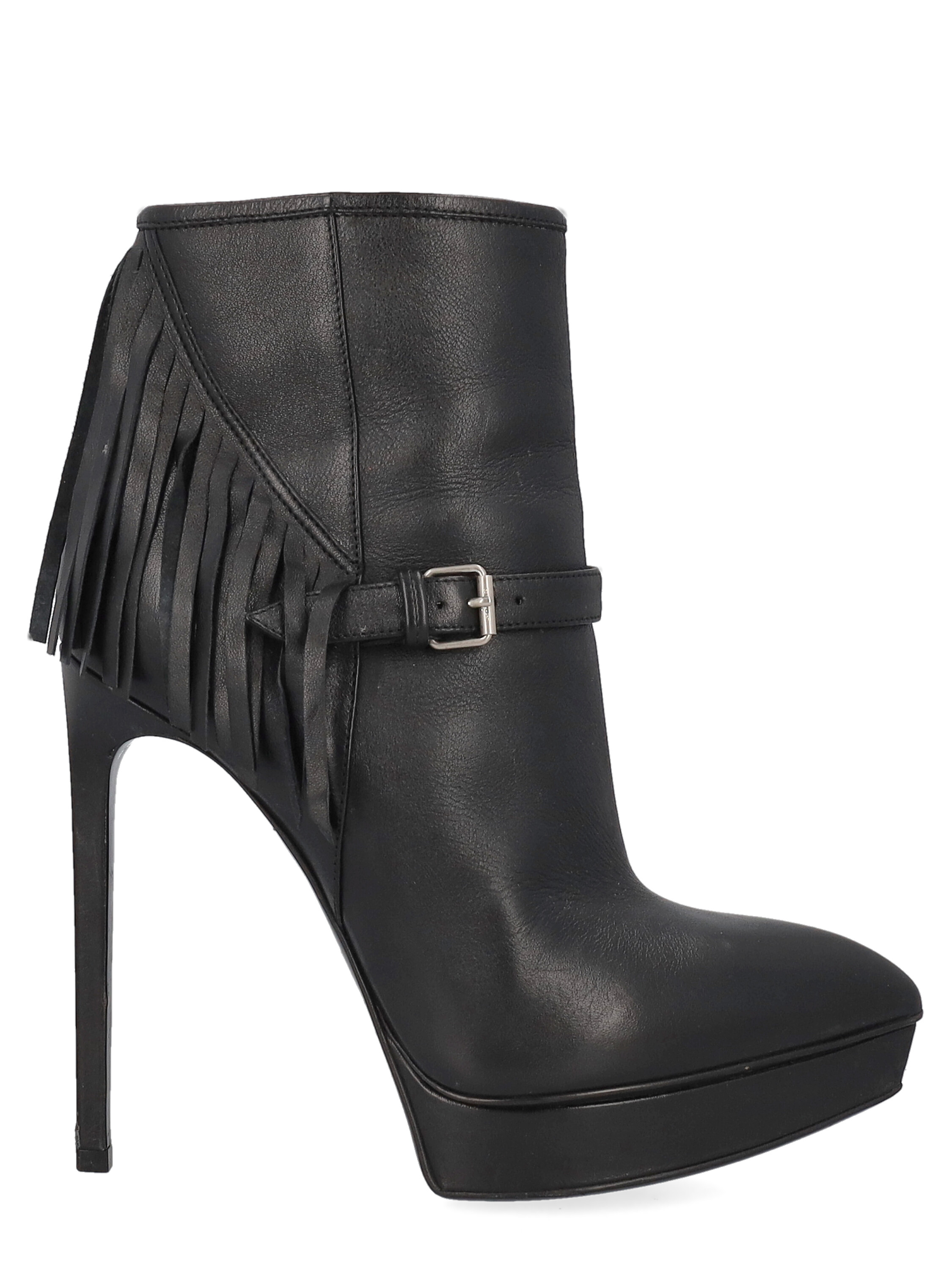 Pre-owned Saint Laurent Women's Ankle Boots -  - In Black It 38