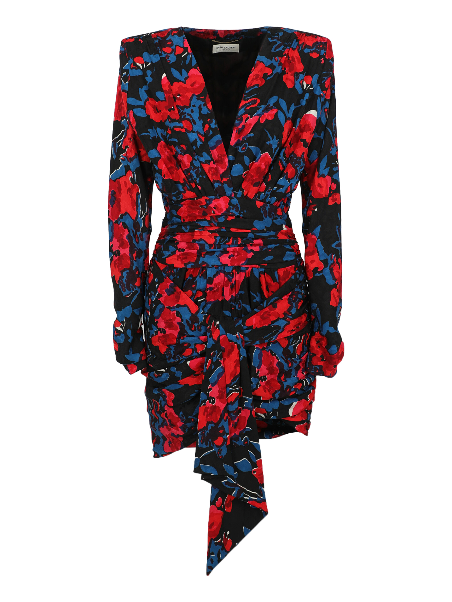 Saint Laurent Femme Robes Black, Navy, Red Silk
