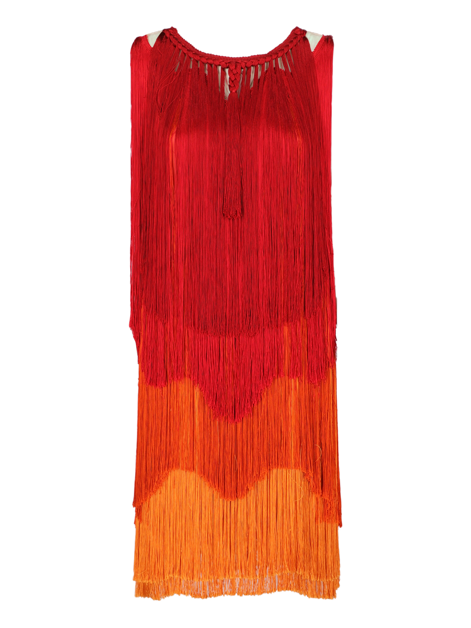 Alberta Ferretti Femme Robes Orange, Red, Yellow Silk