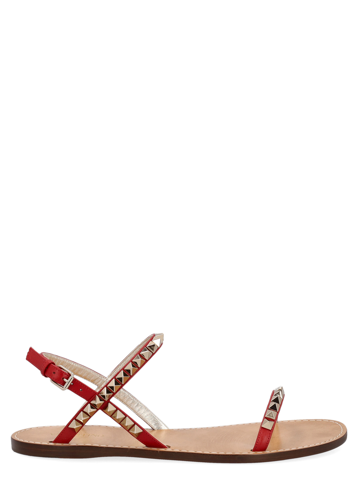 Valentino Femme Sandales Red Leather