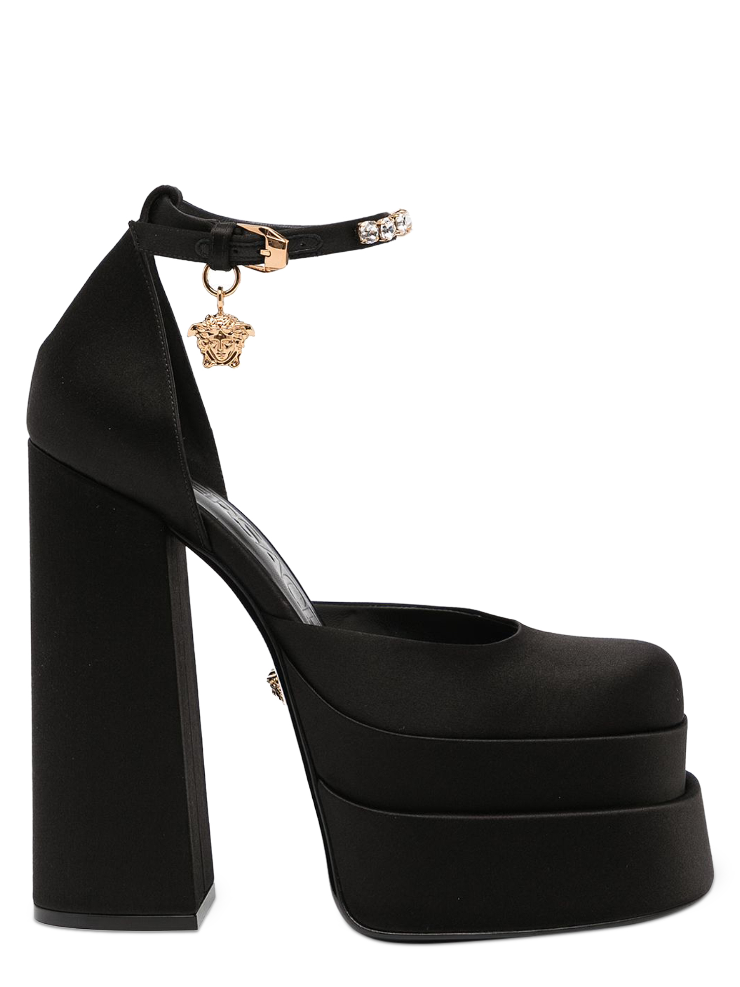 Escarpins Pour Femme - Versace - En Leather Black - Taille: IT 37.5 - EU 37.5