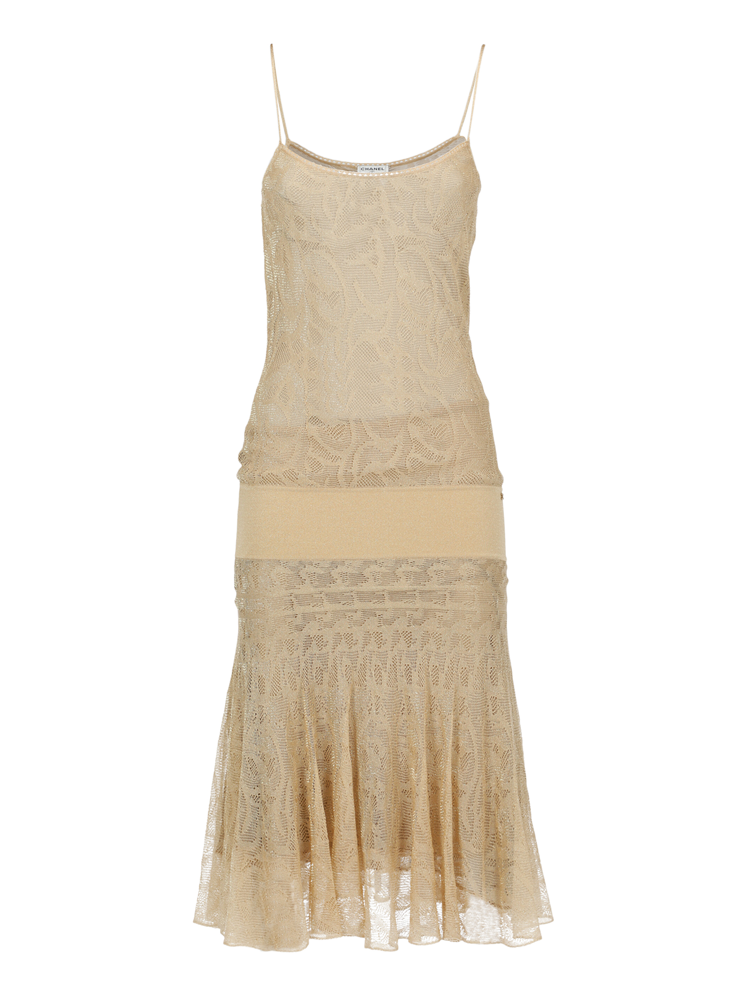 Chanel Femme Robes Gold Synthetic Fibers