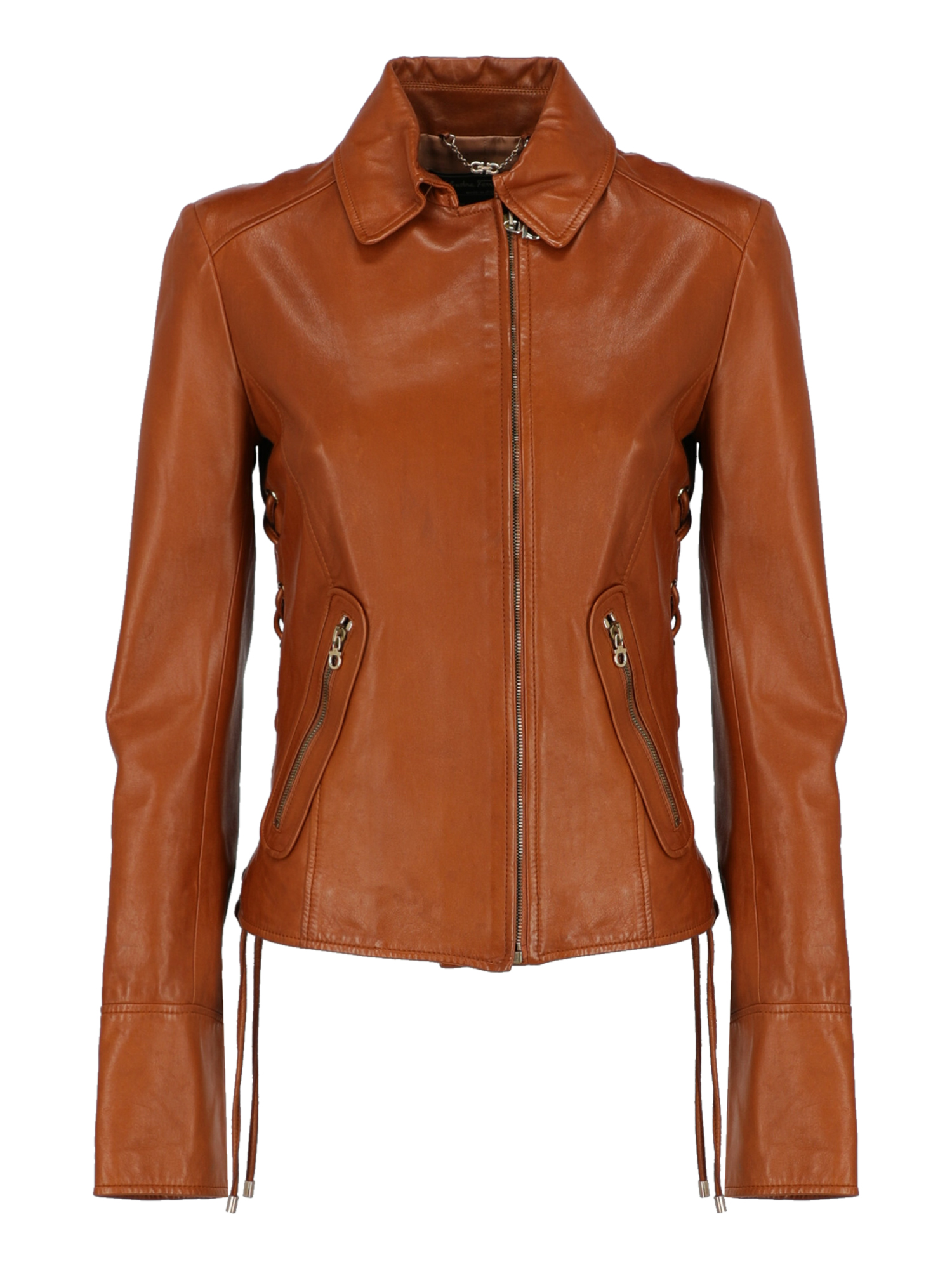 Salvatore Ferragamo Femme Vestes Brown Leather