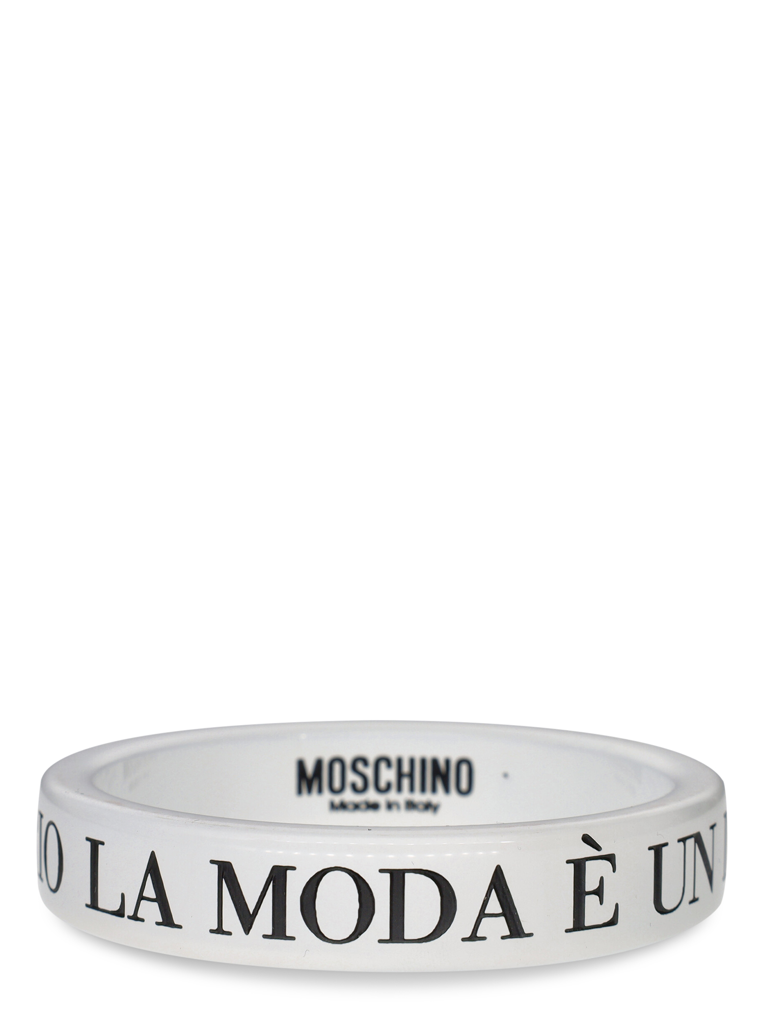 Moschino Femme Bracelets Black, White Synthetic Fibers