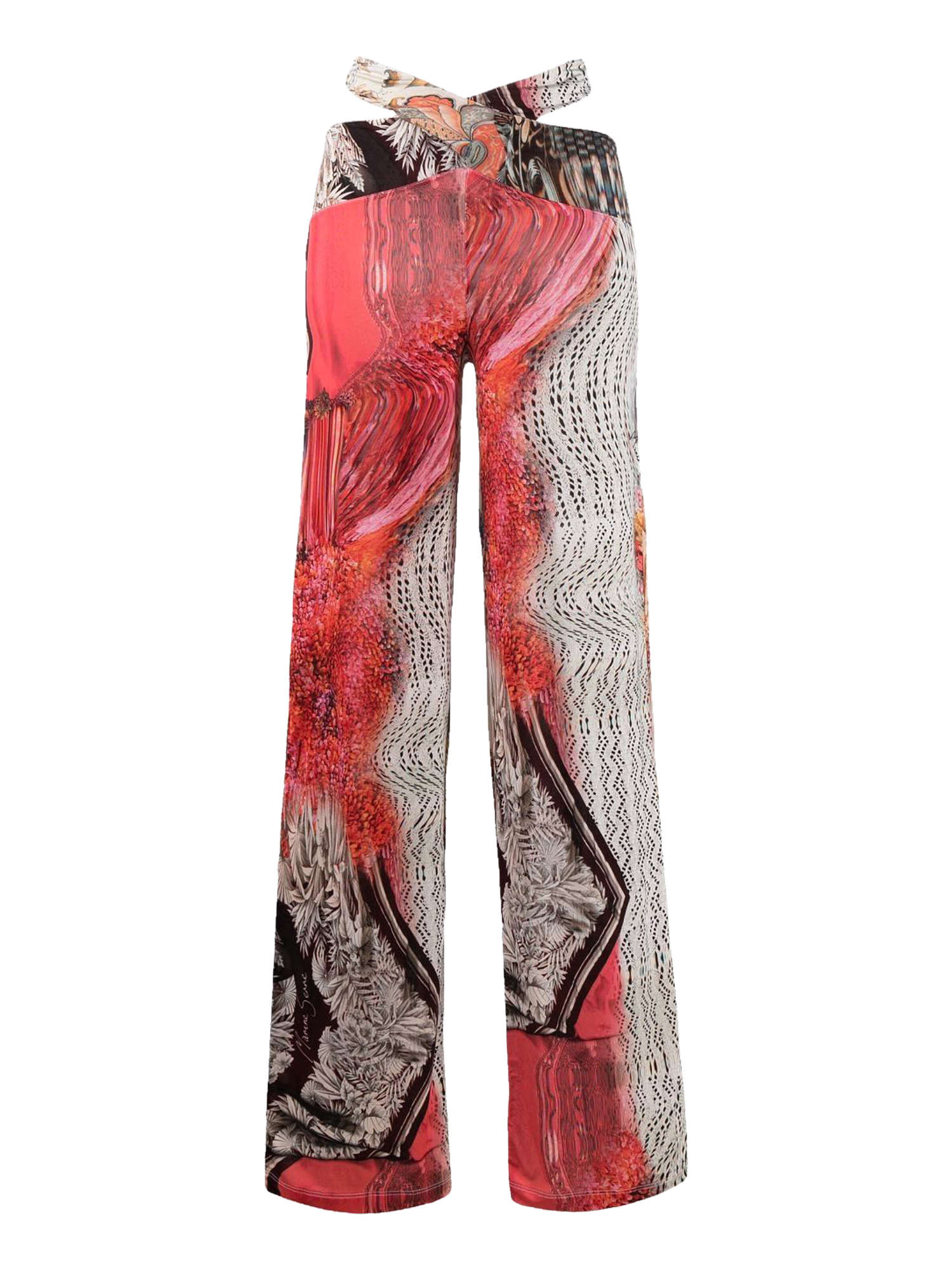 Pantalons Pour Femme - Marine Serre - En Synthetic Fibers Red - Taille:  -