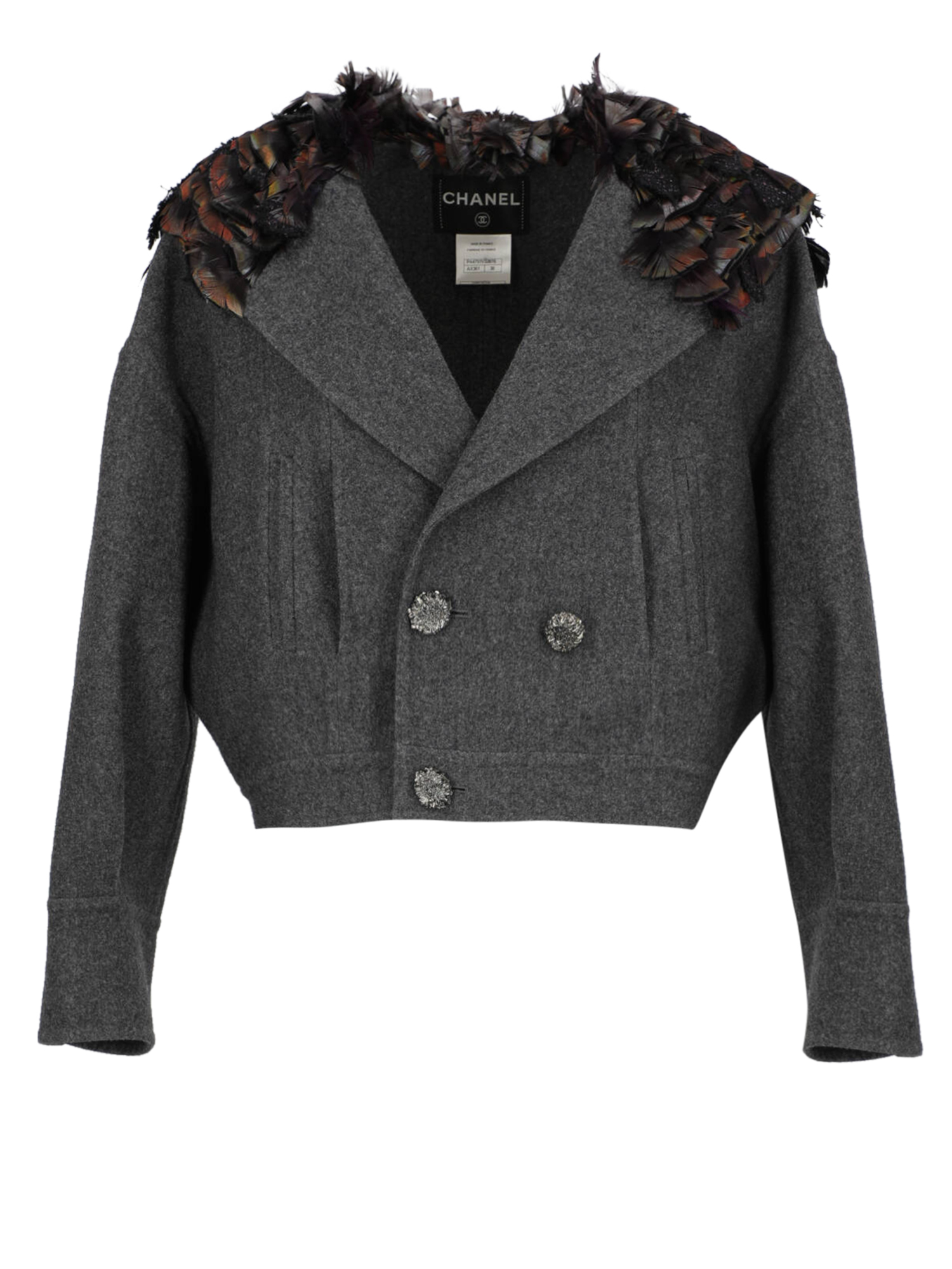 Vestes Pour Femme - Chanel - En Wool Grey - Taille:  -