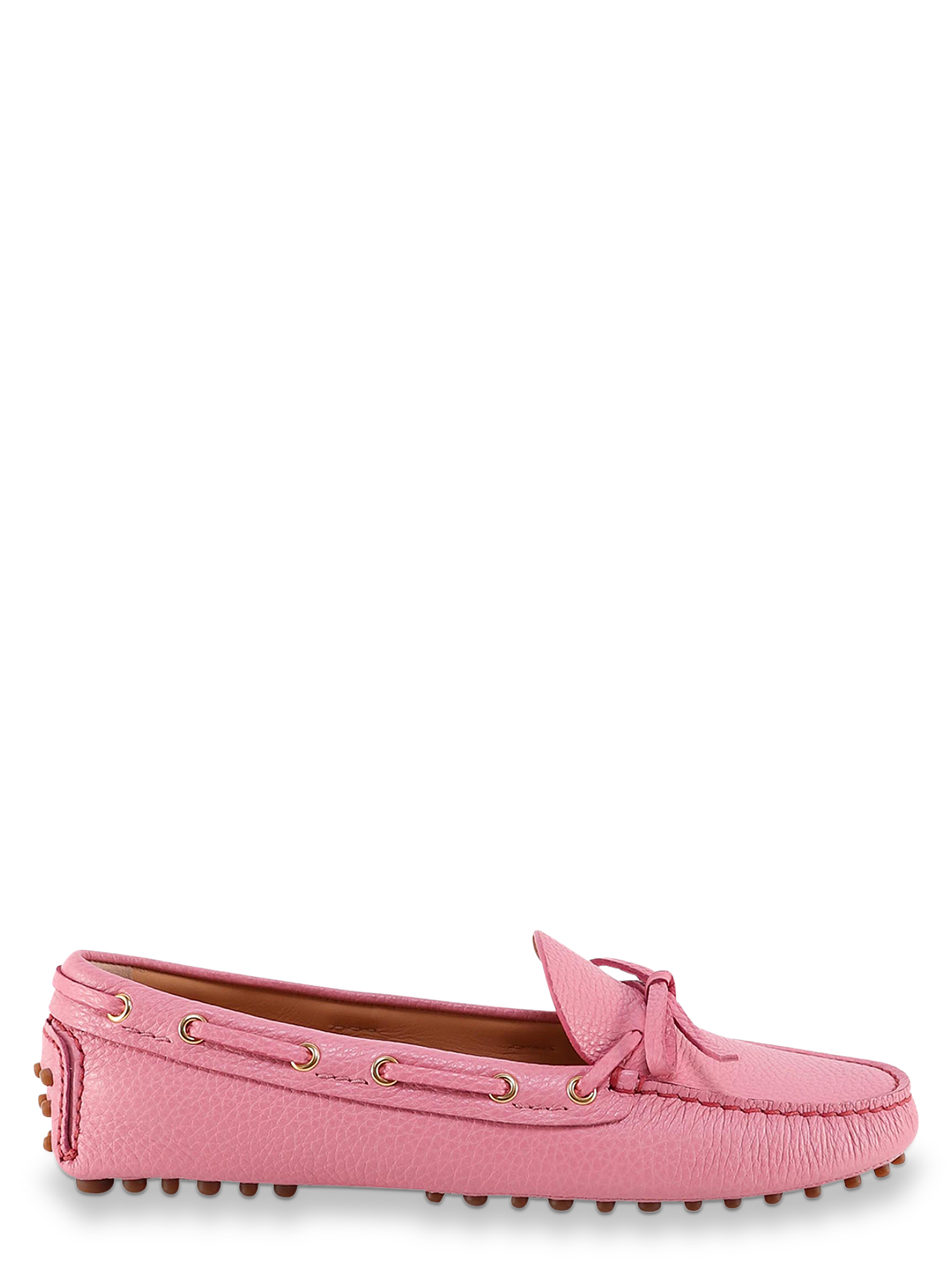 Car Shoe Femme Mocassins Pink Leather