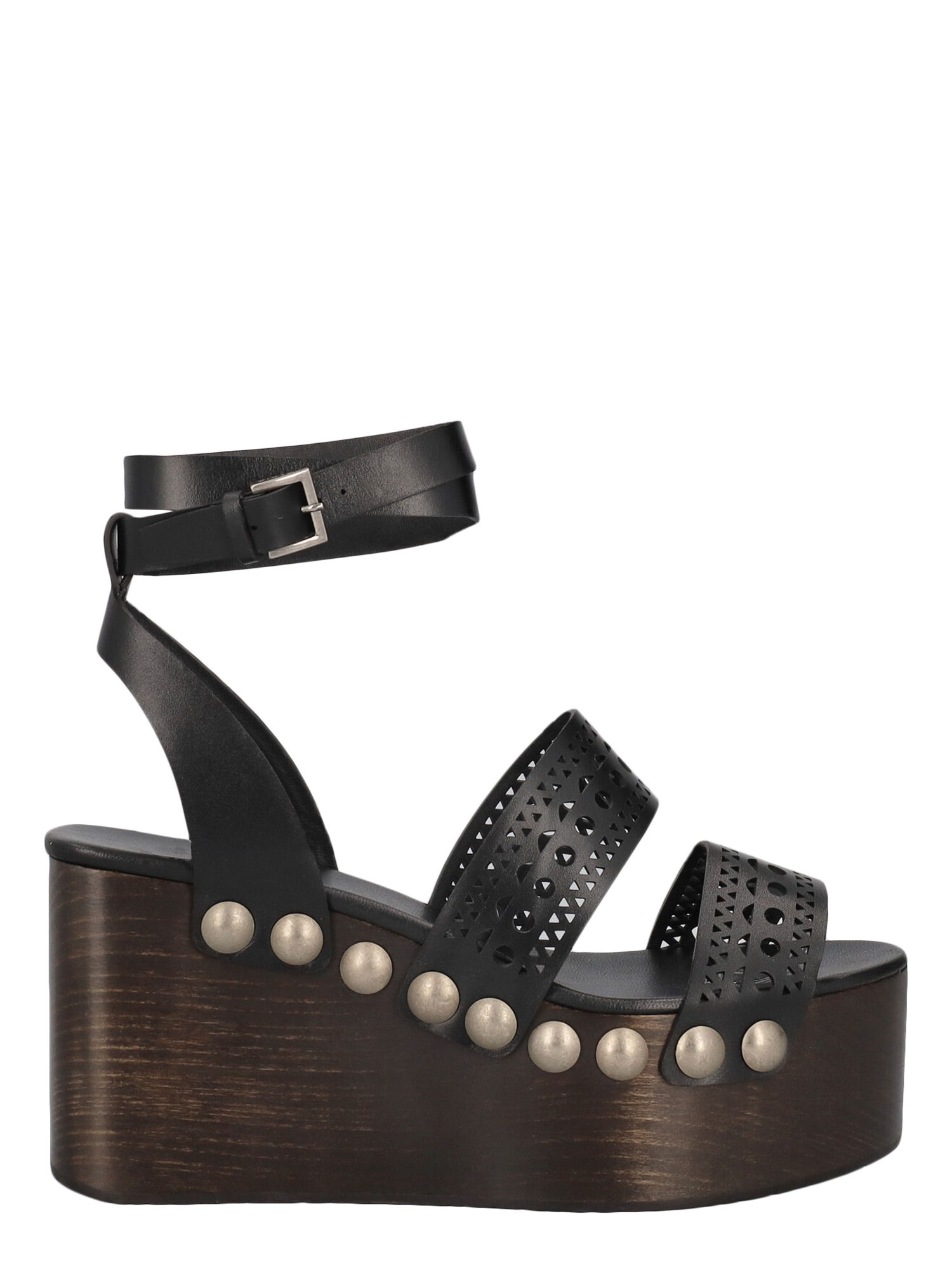 Sandales Pour Femme - Alaia - En Leather Black - Taille: IT 37 - EU 37