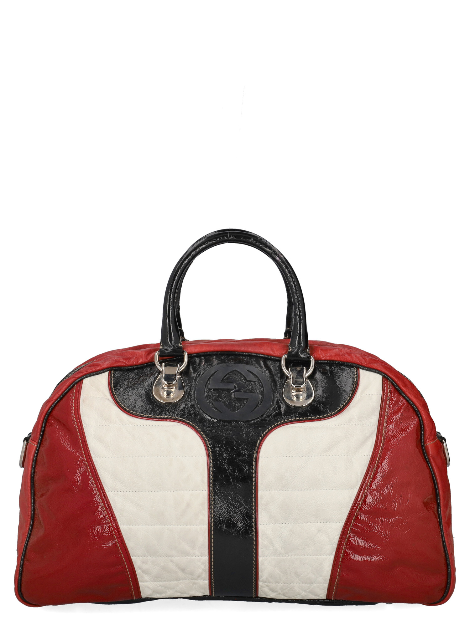 Condition: Good, Solid Color Leather, Color: Black, Red, White -  -  -
