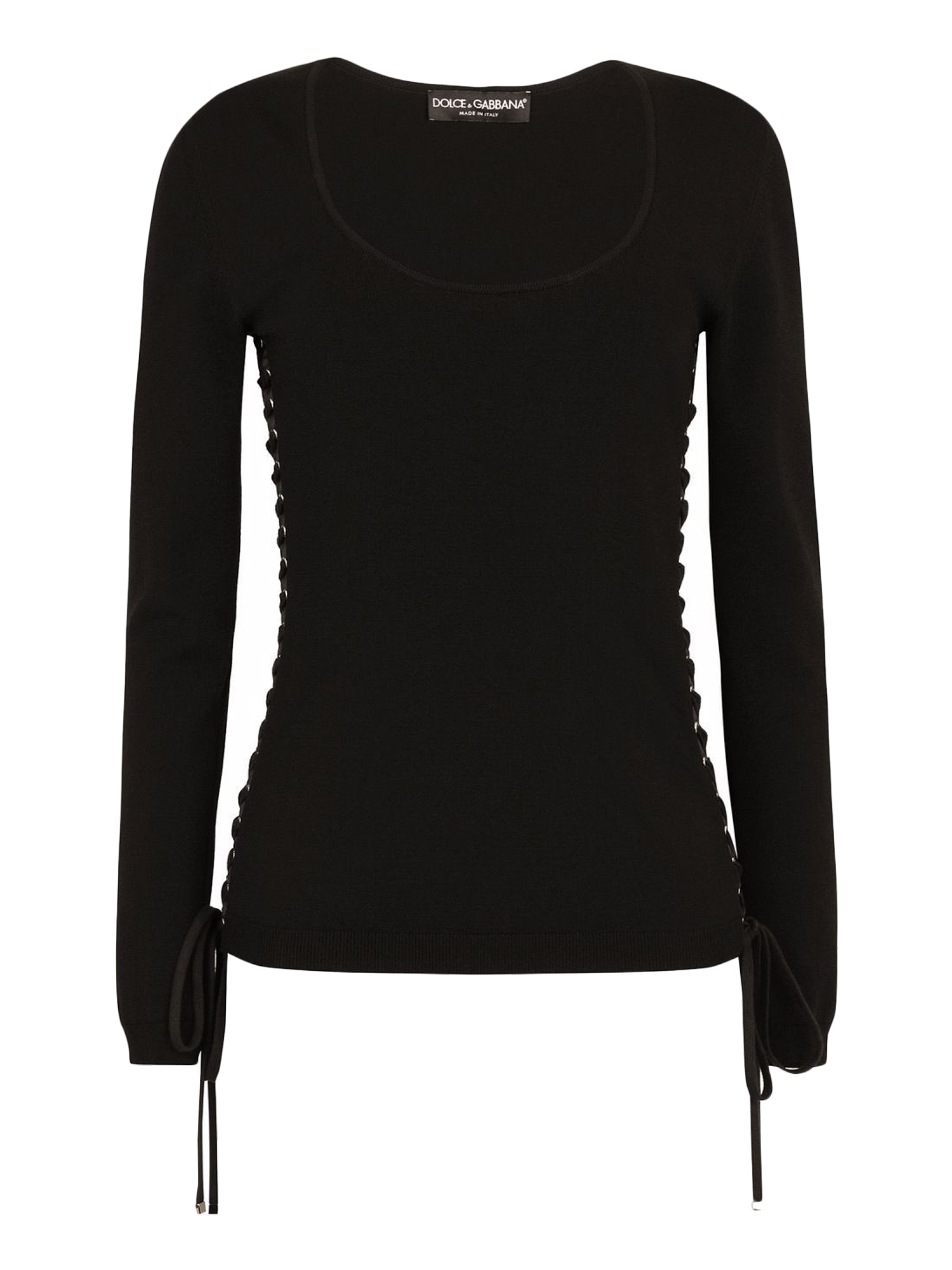 DOLCE & GABBANA LACE UP FITTED jumper