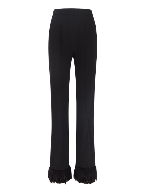 Black Synthetic Fibers Trousers