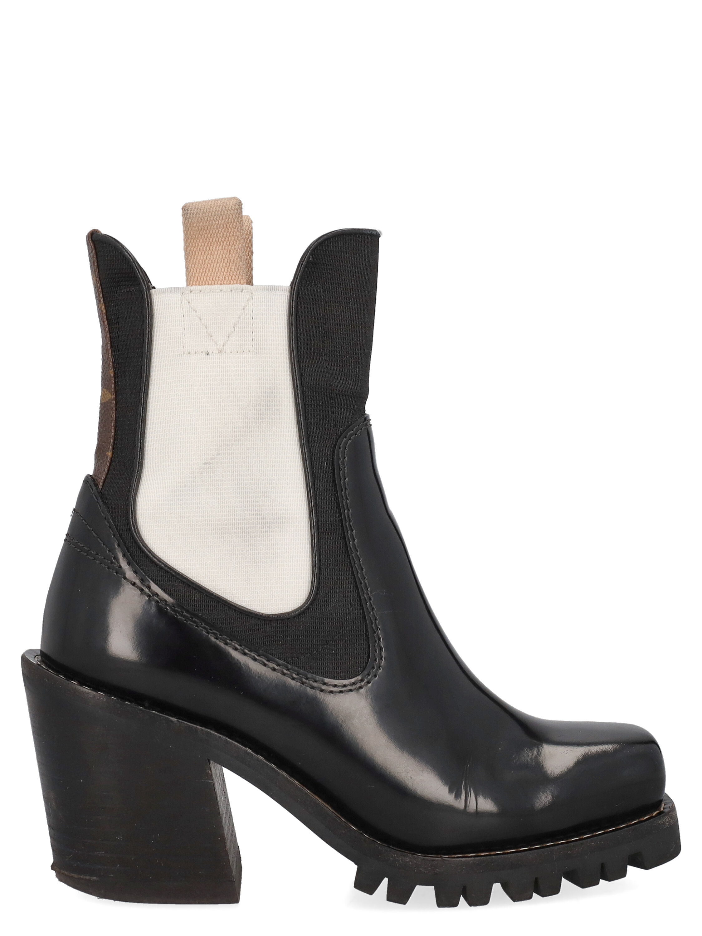 Pre-owned Louis Vuitton Ankle Boots In Black, Brown