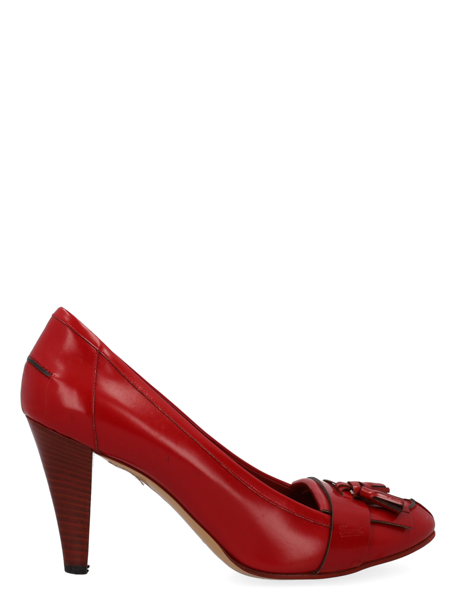Escarpins Pour Femme - Gucci - En Leather Red - Taille: IT 40 - EU 40