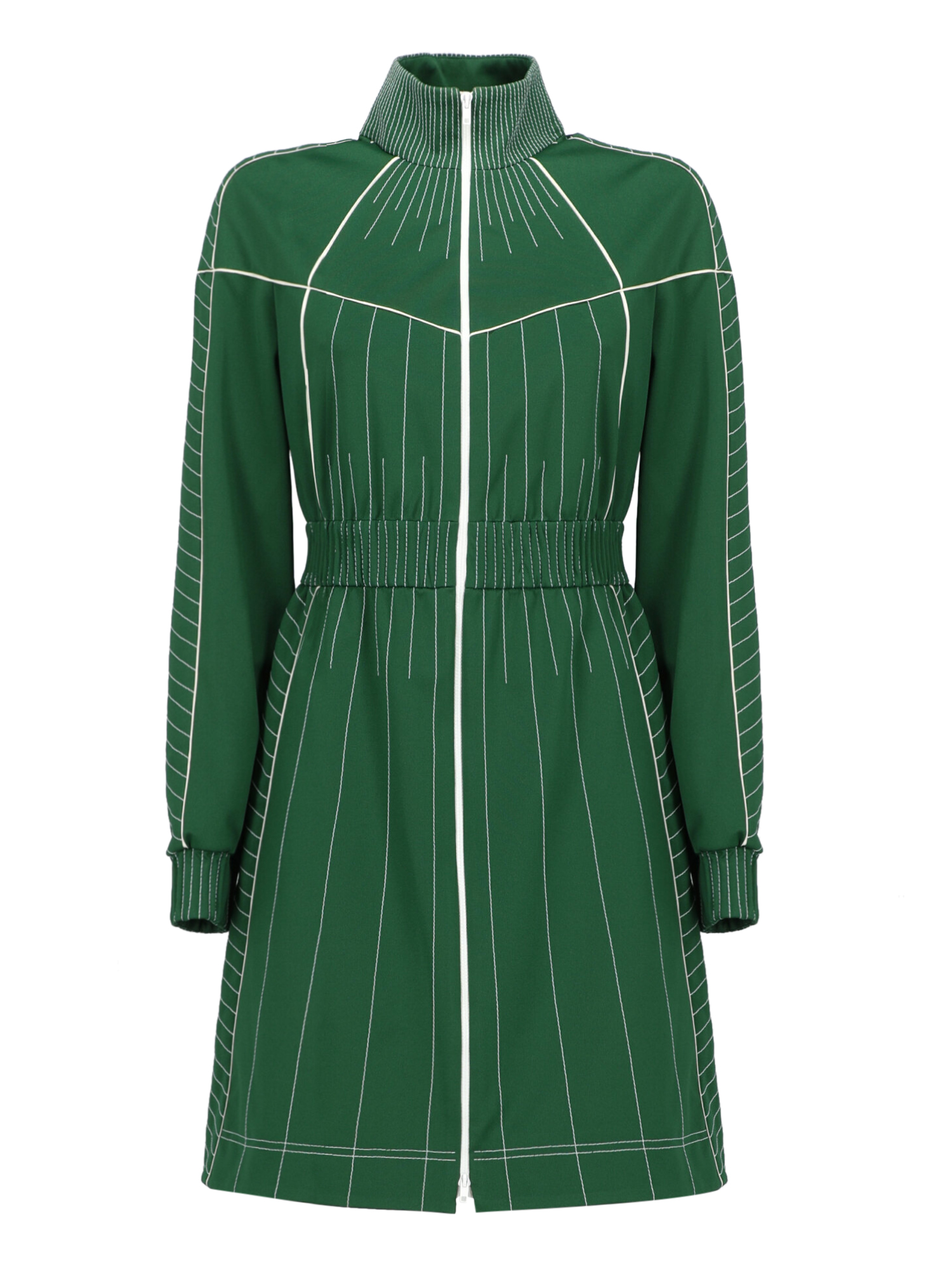 Valentino Femme Robes Green, White Synthetic Fibers