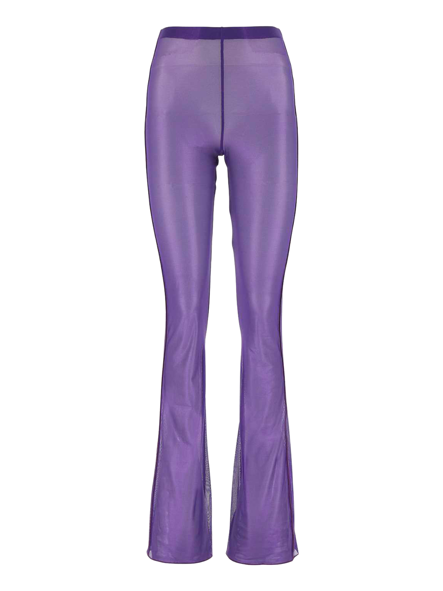 Oseree Oséree Lame Flared Stretched Pants In Purple