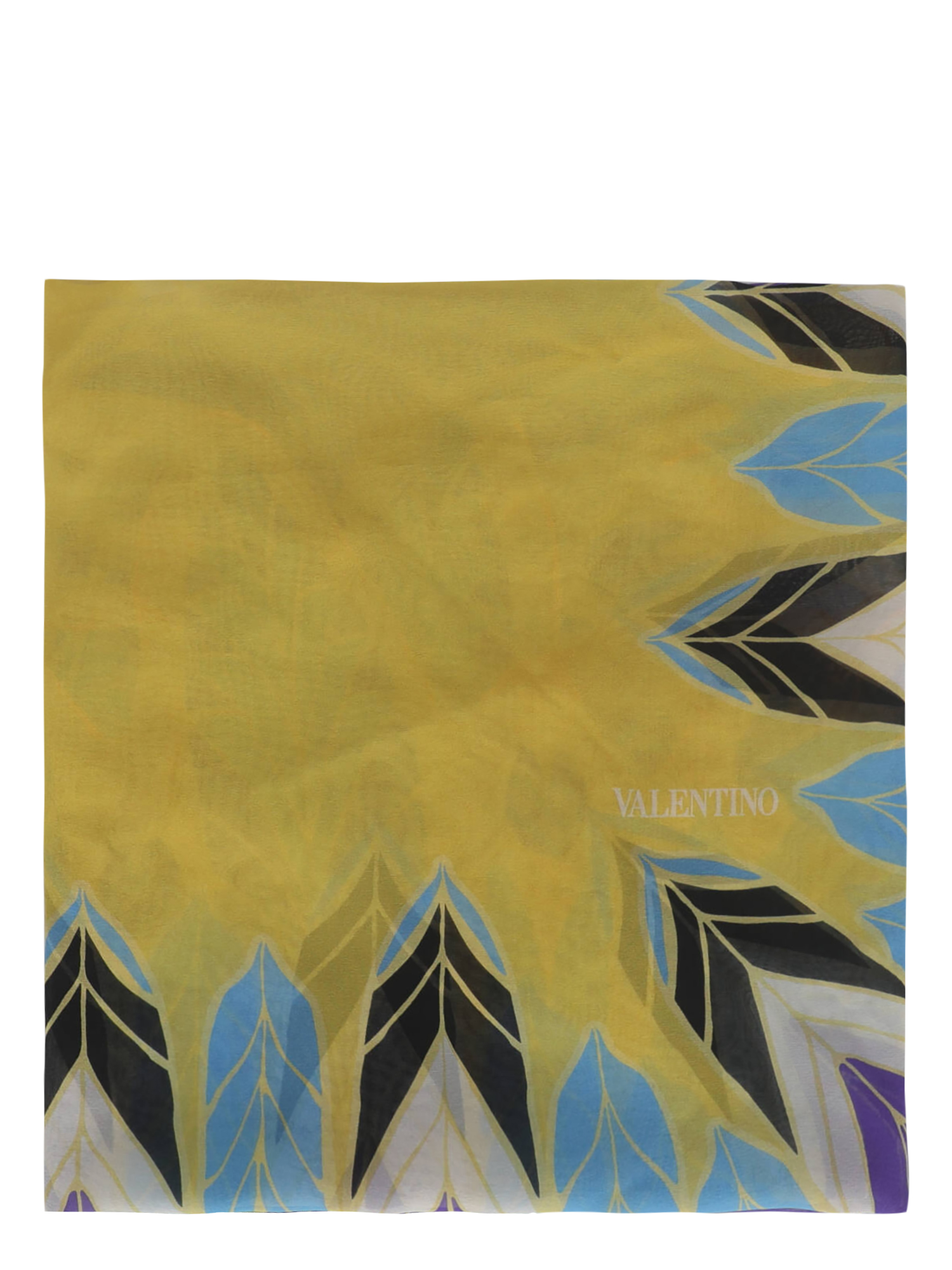 Pre-owned Valentino Women's Scarves And Shawls -  Garavani In Blue, Yellow