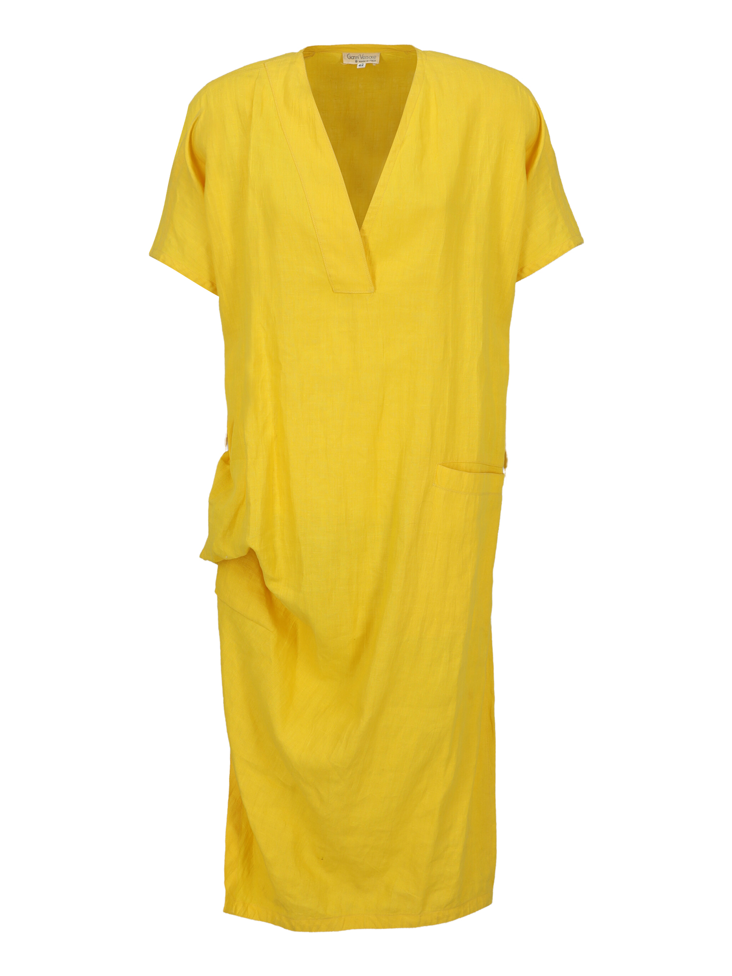 Versace Femme Robes Yellow Eco-Friendly Fabric