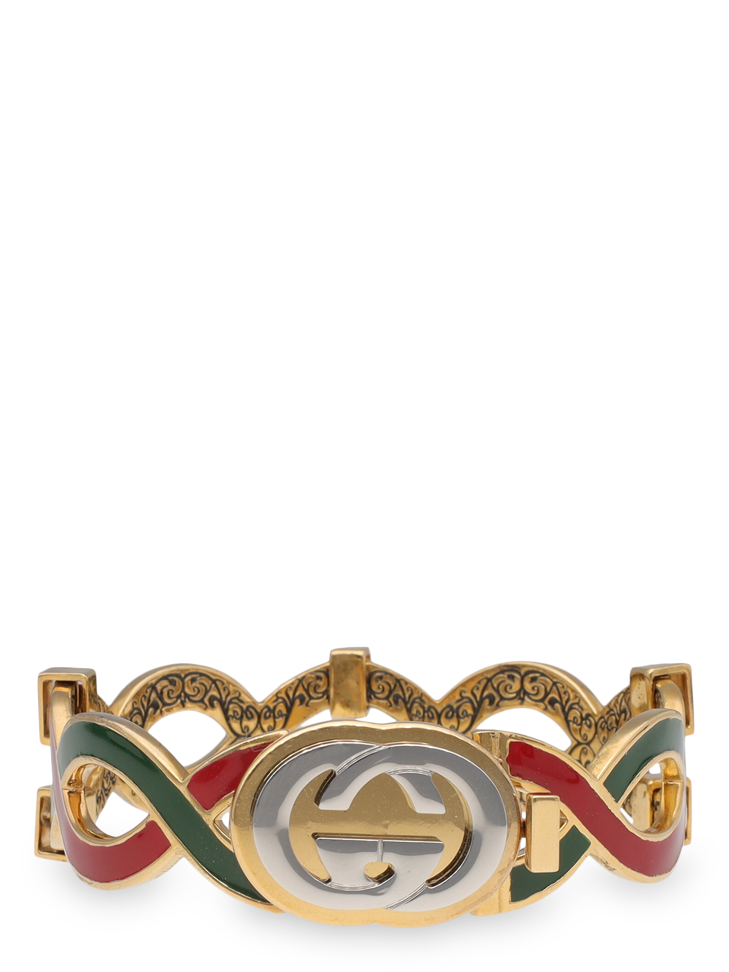 Pre-owned Gucci Women's Bracelets -  - In Green, Gold, Red Metal