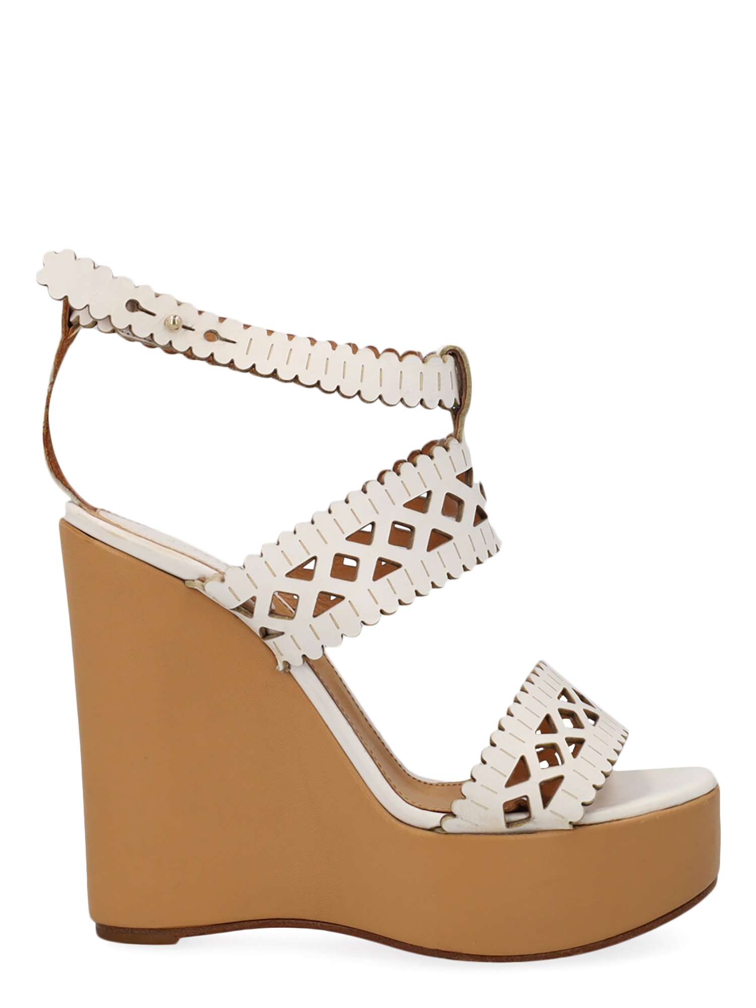 Pre-owned Chloé Women's Wedges -  - In White Leather