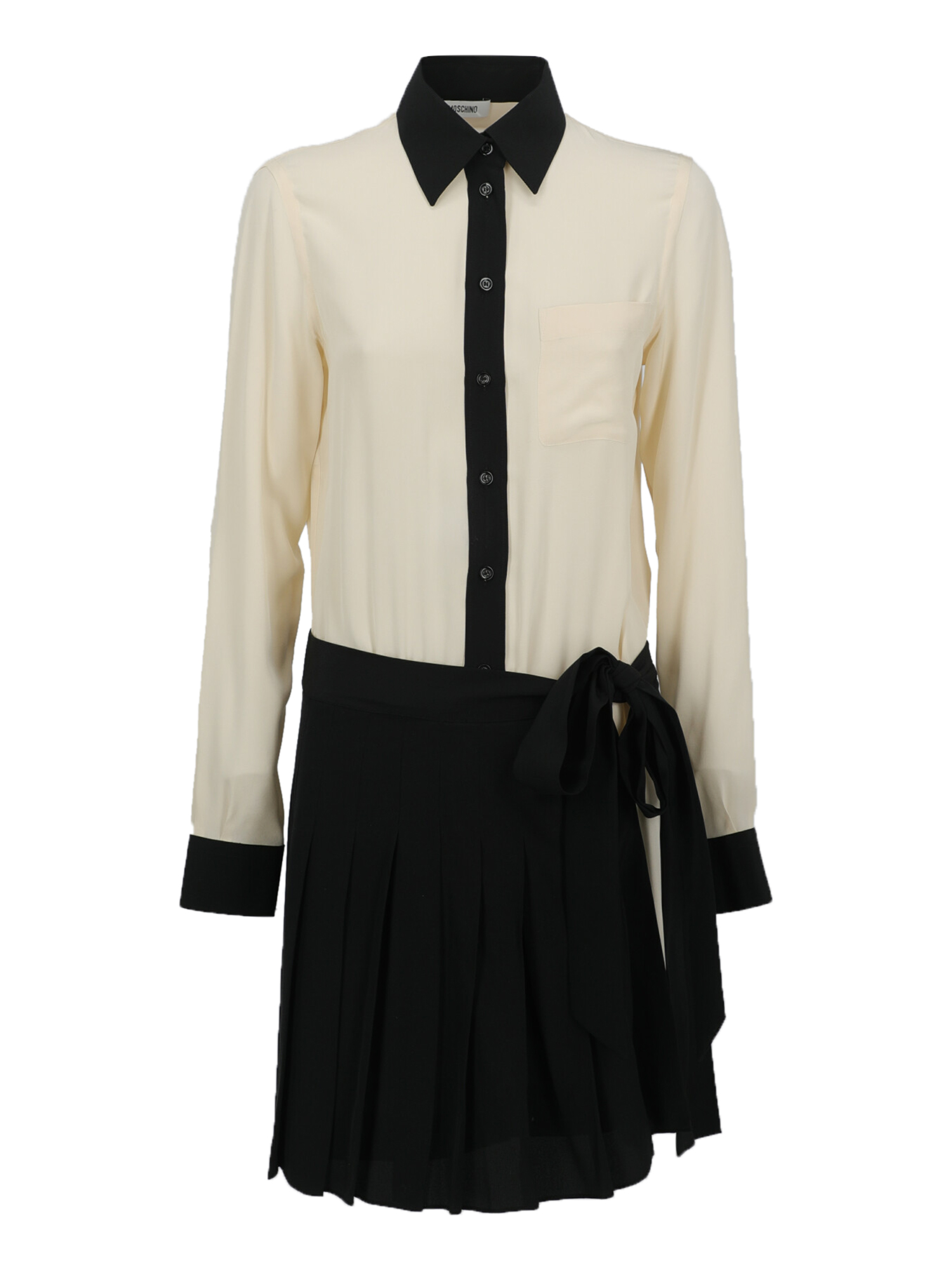 Moschino Femme Robes Black, Ecru Silk
