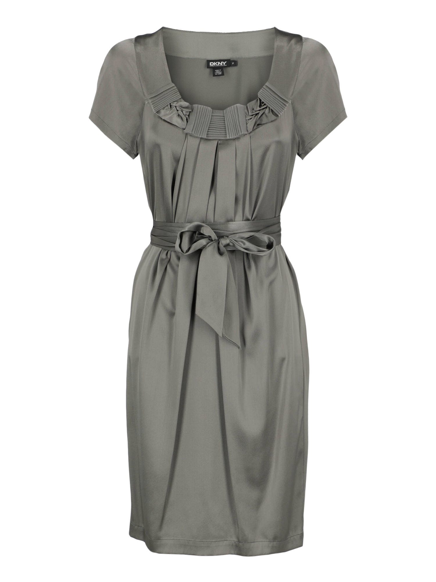 Pre-owned Dkny Women's Dresses -  - In Grey Silk