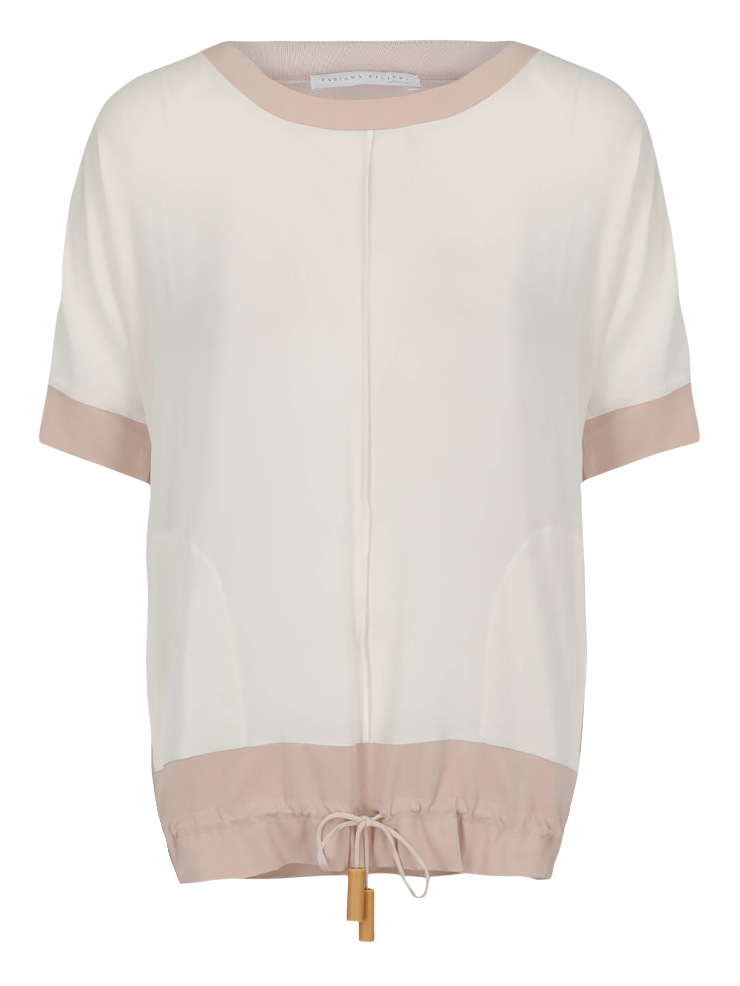 Pre-owned Fabiana Filippi T-shirts And Top In Beige, Pink