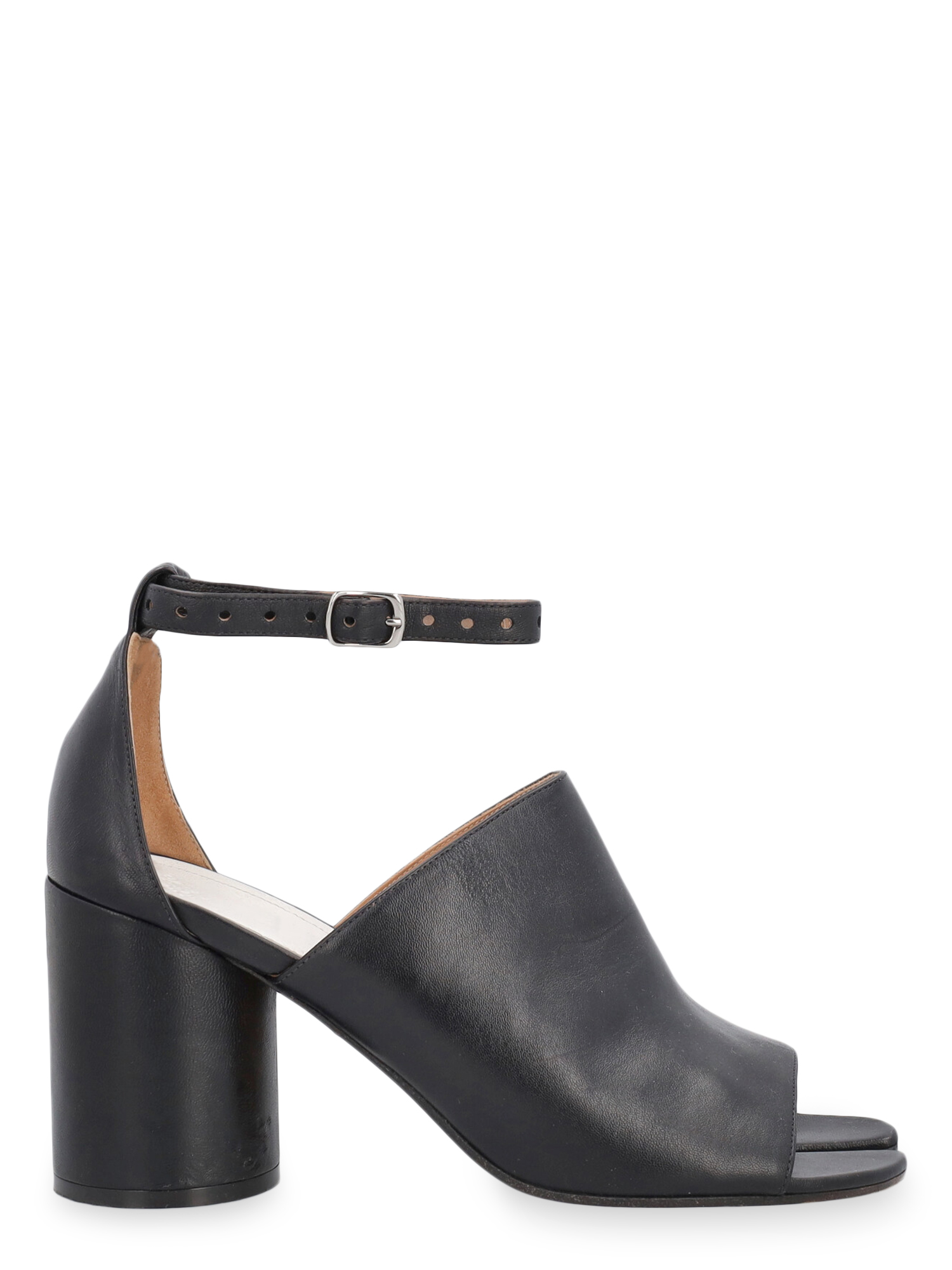 Sandales Pour Femme - Mm6 Maison Margiela - En Leather Black - Taille: IT 40.5 - EU 40