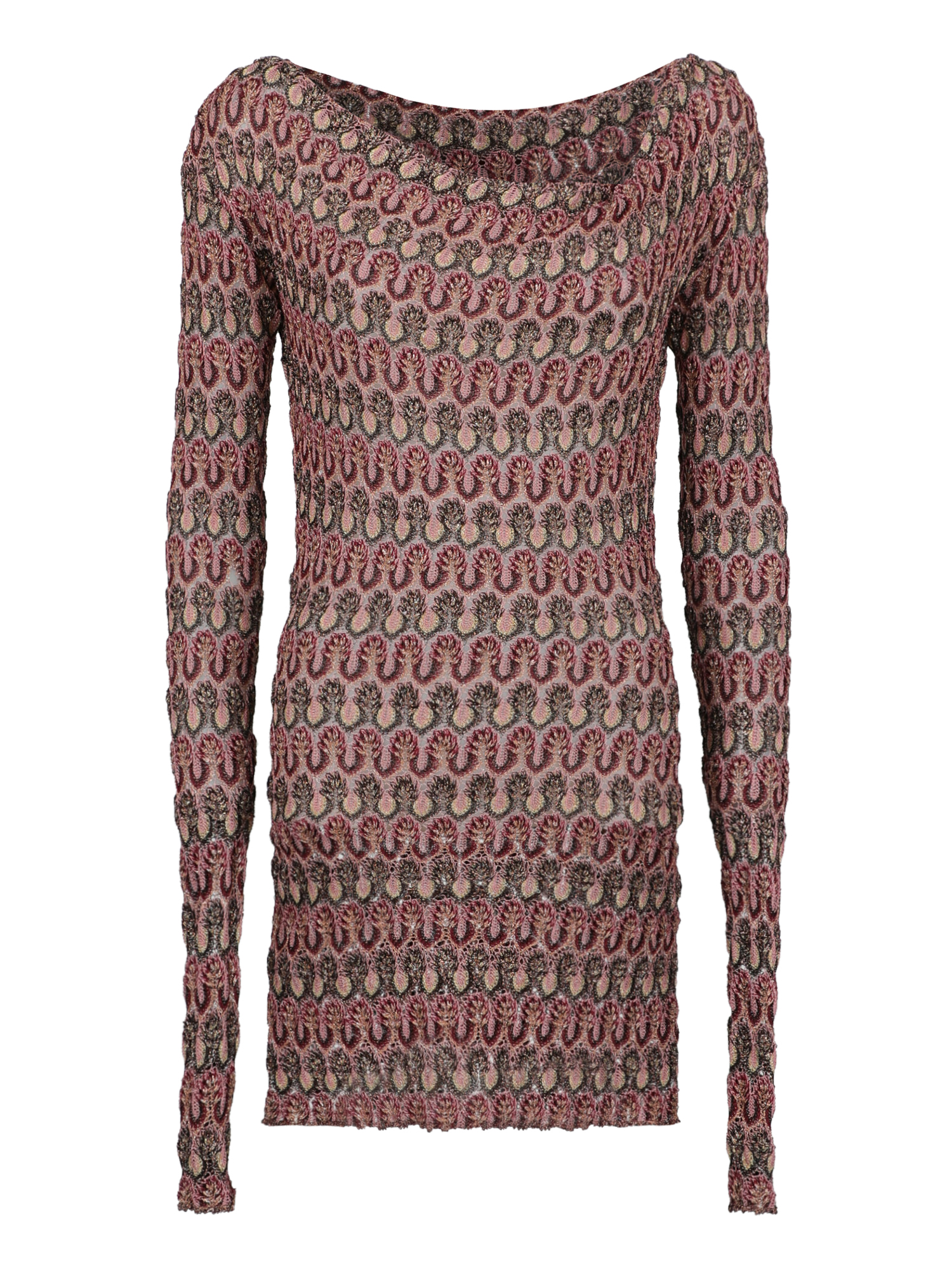 Missoni Femme Robes Brown, Burgundy, Pink Synthetic Fibers
